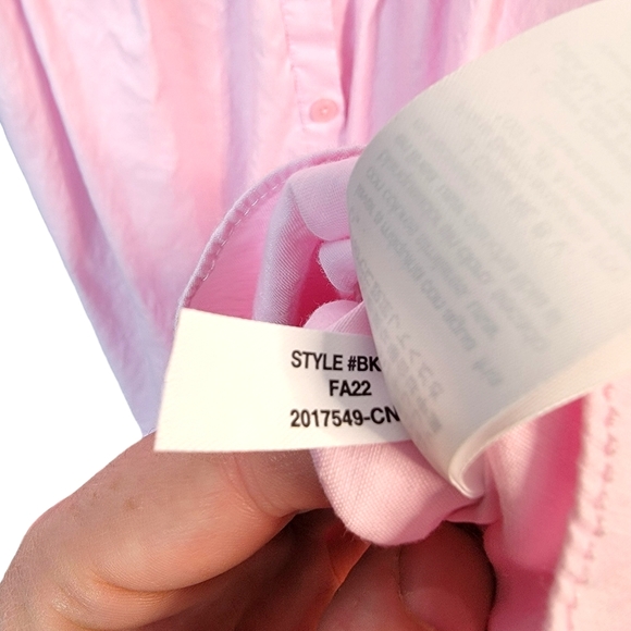 J. Crew Linen Blend Easter Spring Summer Penk Full Length Button Up Dress 4 - Picture 10 of 16